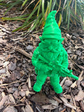 3D Printed Tactical Garden Gnome: Green Army Figure