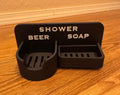 Beer and soap shower caddy.