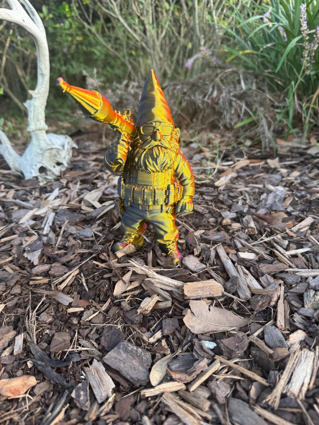 Tactical Garden Gnomes: 3-D Printed Military Gnome Decor
