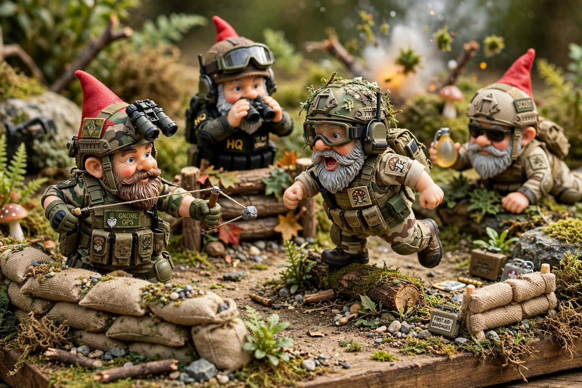 Tactical Garden Gnomes: 3-D Printed Military Gnome Decor