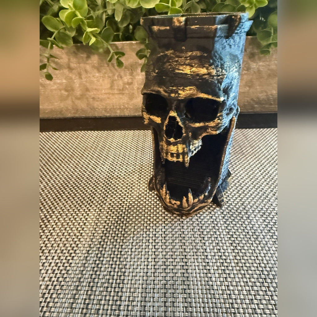 Skull Dice Holder — Gothic Dice Tower for Gaming Dice