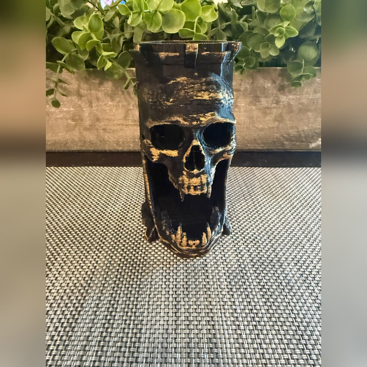 Skull Dice Holder — Gothic Dice Tower for Gaming Dice